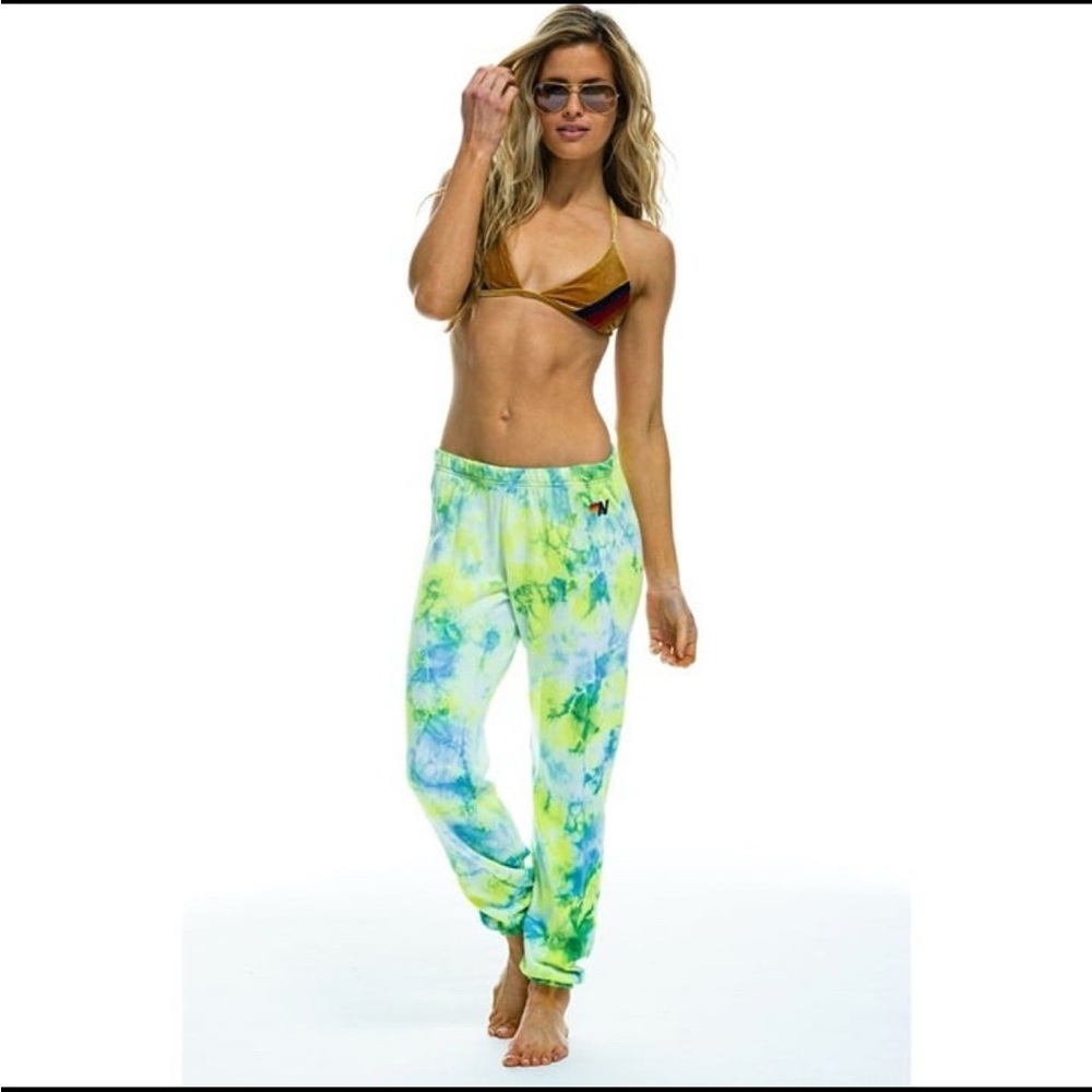 Aviator Nation Hand-Dyed Sweatpants in Tie Dye